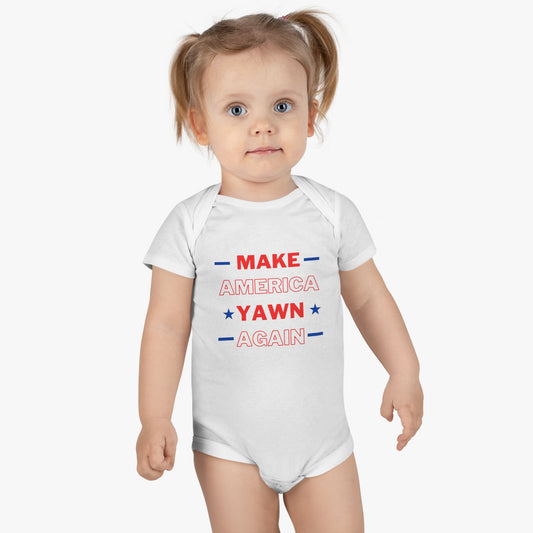 Make America Yawn Again Onesie® Organic Baby Bodysuit